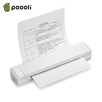 Poooli A4 Paper Printer Direct Thermal Transfer Printer Mobile Printer Portable Photo Printer BT Wireless Connection