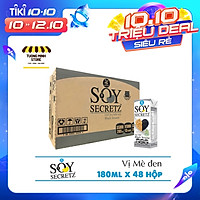 Thùng Sữa Đậu Nành Mè Đen Soy Secretz 48 Hộp Nhập Khẩu Thái Lan (180ml/Hộp)