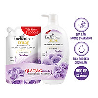Sữa tắm nước hoa dưỡng da Enchanteur Sensation 900gr - tặng túi sữa tắm 450gr SMP 2021