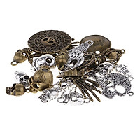 100 Grams Jewellery Making Charms Skeleton Skull Pendants Craft Keyrings DIY