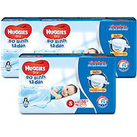 Combo 3 Gói Tã Dán Sơ Sinh Huggies Mới (4-8) kg - Gói 56 Miếng