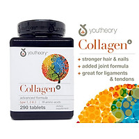Viên uống bổ sung Collagen Youtheory (Collagen Type 1-2-3) 290 Viên mẫu mới, hàng Mỹ