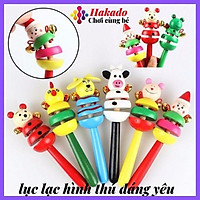 Lục lạc hình thú bằng gỗ đáng yêu cho bé