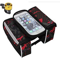 Túi đựng đồ treo khung xe đạp - tặng kèm chuông - T01