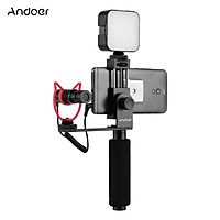Tay cầm điện thoại chống rung thông minh Andoer với kẹp kích thước 40mm-85mm