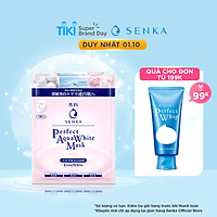 Mặt nạ cấp ẩm dưỡng trắng da Senka Perfect Aqua White Mask Extra White 23g