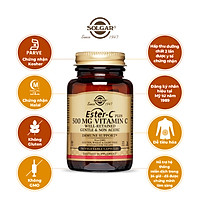 NHẬP KHẨU USA CHÍNH HÃNG - Viên uống bổ sung vitamin C, hỗ trợ chống oxy hóa Solgar Ester-C® Plus 500 mg Vitamin C