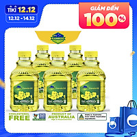 Combo 5 chai dầu ăn hạt cải nguyên chất Kankoo 1L nhập khẩu chuẩn Úc