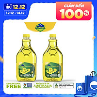 Combo 2 chai dầu ăn hạt cải nguyên chất Kankoo 2L nhập khẩu chuẩn Úc