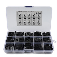 120pcs Speed Fasteners Black-Zinc U Nuts Self Tapping No.14 Screw Spire Clip Interior Trim Panels