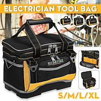 S/M/L/XL Organizer Tool Bag Heavy Duty Electrician Tool Storage W/ Handle Shoulder Strap Multifunctional Maintenance C
