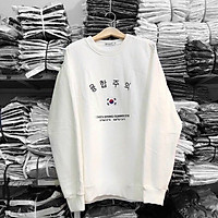 Áo thun nữ tay dài Áo hoodie nam nữ mặc / áo sweater nam nữ mặc in chữ hàn, in cờ hàn quốc / áo khoác
