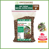Đất trồng sen đá trộn sẵn-Trồng xương rồng, sen đá-Cung cấp đầy đủ chất dinh dưỡng cho cây trồng- (1kg)