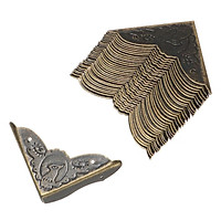 30Pcs 40mm Vintage Decorative Corner Protectors Brackets Edge Cover Bird Pattern