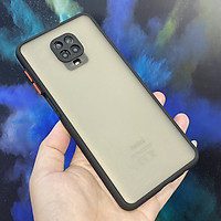 Ốp lưng cho Xiaomi Redmi Note 9S - Note 9 Pro trong nhám viền màu che camera