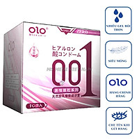 Bao cao su OLO Hạt Gai + Gân nổi đặc biệt, size bó sát, gel bôi trơn đặc Hyaluronic Acid biệt kéo dài thời gian cho nam giới. - Hộp 10 cái.