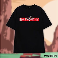 Áo thun unisex i'm worthy captain hình in trước ngực wright