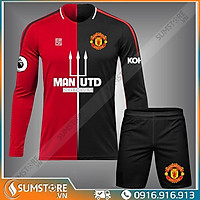 Áo đá banh CLB MU Dài tay 02 - Bộ bóng đá 2020