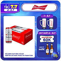 Thùng 24 Lon Bia Budweiser (330ml / Lon)