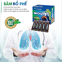 Sâm bổ phế BronSAM Hộp 15 ống - Bảo vệ lá phổi của bạn, giảm ho gió, ho khan, ho có đờm, ho lâu ngày