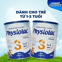 Bộ 2 lon sữa bột Physiolac 3 900g (Bổ sung DHA)