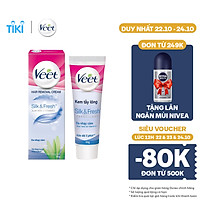 Kem tẩy lông cho da nhạy cảm Veet Silk Fresh 50g