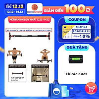 Xà Đơn Treo Tường Gắn Cửa Điều Chỉnh Độ Dài Linh Hoạt ,Mẫu Mới Chất Liệu Thép Không Gỉ Chịu Lực 150kg , Tay Cầm Bọc Đệm PVC Chống Trượt