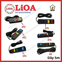 Ổ Cắm Điện LiOA Phổ Thông - Ổ Cắm Điện 3 lỗ - 4 lỗ - 5 lỗ - 6 lỗ - dài 5m
