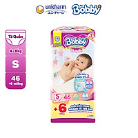 Tã Quần Bobby Siêu Thoáng Size S46 + 6 Miếng Thêm/ M60 + 8 Miếng Thêm/ L52 + 8 Miếng Thêm