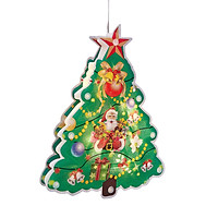 Christmas Hanging Lights LED Window Lights With Suction Cup Battery Powered LED Christmas Window Lamp Elk Snowmen Xmas
