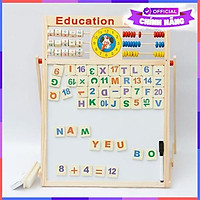 Bộ 02 Bảng Chữ Cái Ghép Nam Châm Vouller Thông Minh Kèm Bút, Hộp Phấn Và Miếng Lau Bảng - Hàng Chính Hãng