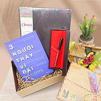Combo Quà Tặng Cho Ngày Nhà Giáo Việt Nam 20/11 Ý Nghĩa - Sách 3 Người Thầy, Bút Ký Tên Cao Cấp, Và Sổ Bìa Da - C