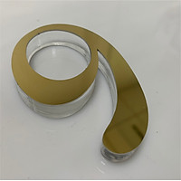 Chữ trang trí, chữ dán tường inox vàng gương, đế mica trong, cao 10cm (Giá tính theo số lượng từng chữ)