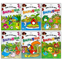Bộ Sách Dán Và Tô Màu Angry Birds (Bộ 6 Cuốn)