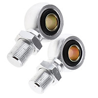 2pcs Custom Motorcycle Shock Absorber Rear Round Eye Adapters 12mm Sliver