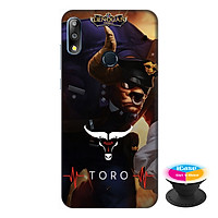 Ốp lưng điện thoại Asus Zenfone Max Pro M2 hình TORO tặng kèm giá đỡ điện thoại iCase xinh xắn - Hàng chính hãng