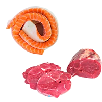 Combo 37: 300gram Lườn cá hồi Nauy 5+ +1kg Bắp bò Úc