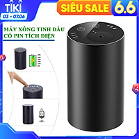Máy Xông Tinh Dầu Có Pin Tích Điện, Vỏ Kim Loại Nguyên Khối, Nút Cảm Ứng, Tặng Tinh Dầu (Tùy Chọn) - Máy Khuếch Tán Tinh Dầu Trực Tiếp Chuyên Dụng Cho Xe ô tô và Gia Đình