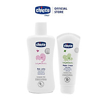 Combo Sữa dưỡng thể Chicco chiết xuất Hạnh nhân 200ml và Kem hăm Chicco 3 tác động 100ml