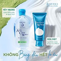 Bộ đôi Senka làm sạch cho mọi loại da (Nước Tẩy Trang Senka Fresh 230ml + SRM Tạo Bọt Senka Perfect Whip 120g)
