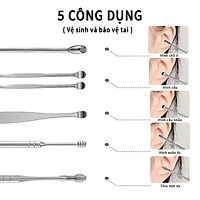 Dụng cụ lấy ráy tai 6 món kèm hộp