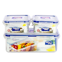 Bộ 3 hộp nhựa đựng thực phẩm Lock&Lock Classic HPL806S3 (2 hộp 350ml, 1 hộp 1 lít) - Hàng chính hãng, chất liệu nhựa PP, kín hơi, độ bền cao, dùng được trong máy rửa chén
