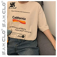 Áo thun nữ tay lỡ SAM CLO freesize phông form rộng dáng Unisex, mặc cặp, nhóm, lớp in chữ CALIFORNIA