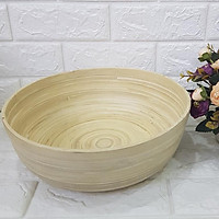 Bồn ngâm chân massage bằng tre màu mộc size 30cm