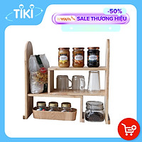 Kệ Đựng Gia Vị Gỗ Đa Năng Cup Shelf Nội Thất Kiểu Hàn BEYOURs - Gỗ Tự Nhiên