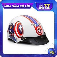 Nón bảo hiểm trẻ em 1/2 đầu Protec Kitty, họa tiết siêu anh hùng Captain American