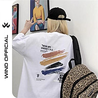 Áo thun tay lỡ Wind phông unisex oversize ARRODZ nam nữ cotton form rộng ulzzang