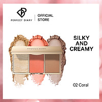 Bảng phấn trang điểmPerfect Diary 3-trong-1 bắt sáng/ tạo khối và má hồng 2 tông 0.15g