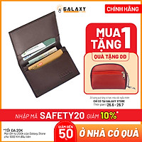Ví Bóp Nam Nữ Nhỏ Gọn Cao Cấp Nhiều Ngăn Để Name Card Danh Thiếp Thẻ Galaxy Store GVMB04 (Nâu) (8x10.5cm)