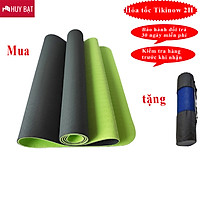 THẢM TẬP YOGA, GYM 2 LỚP + TÚI ĐỰNG THẢM TẬP YOGA - GIAO MÀU NGẪU NHIÊN.